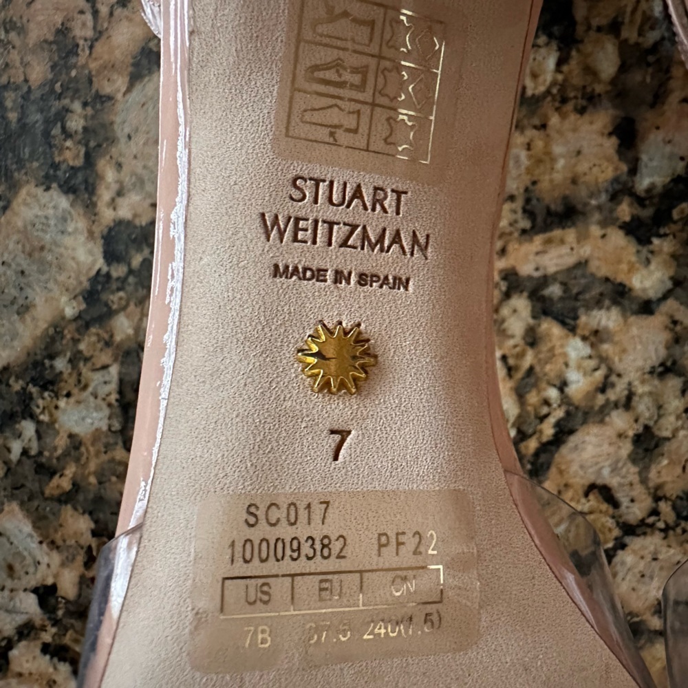 Stuart Weitzman Stuart PVC Pointed Toe Pump - Picture 8 of 9